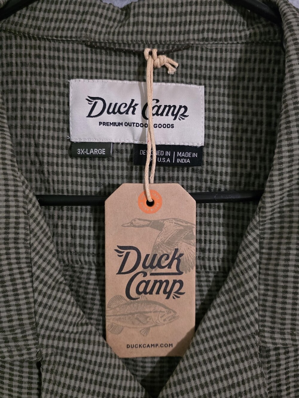 NWT Duck Camp Mens Moss Coastal Seersucker Short Sleeve Button Up Shirt Size 3XL - Picture 2 of 10